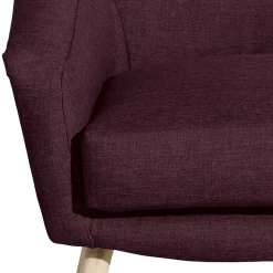 Stoffsessel in Bordeaux Rot - Holdin