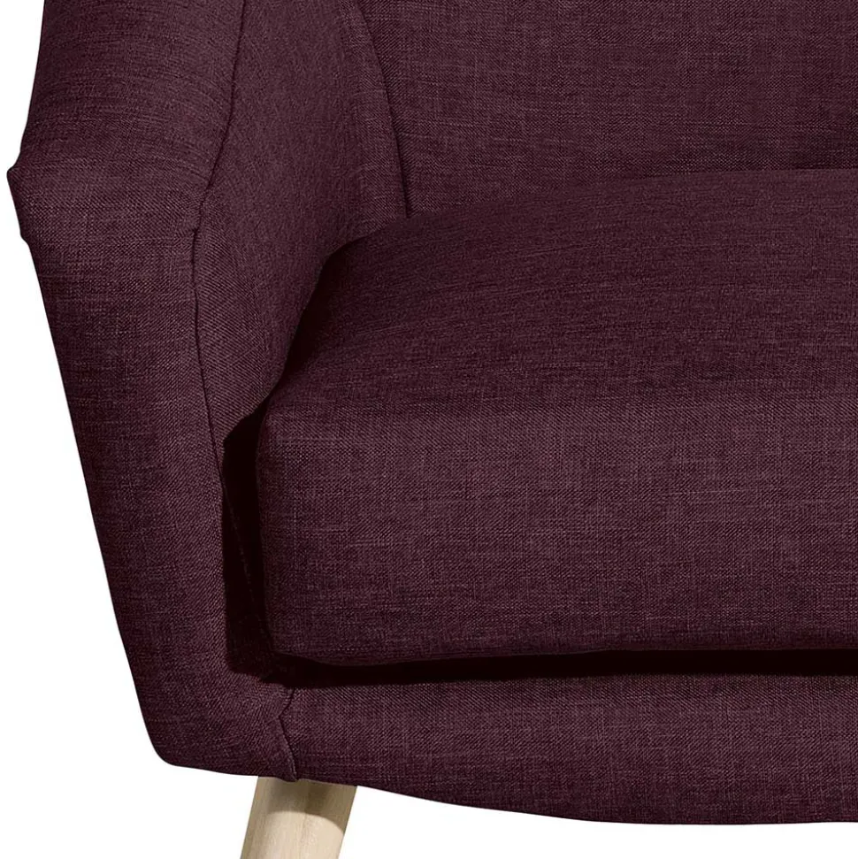 Stoffsessel in Bordeaux Rot - Holdin