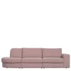 Stoffsofa mit Armlehne rechts in Rosa - Jilatov