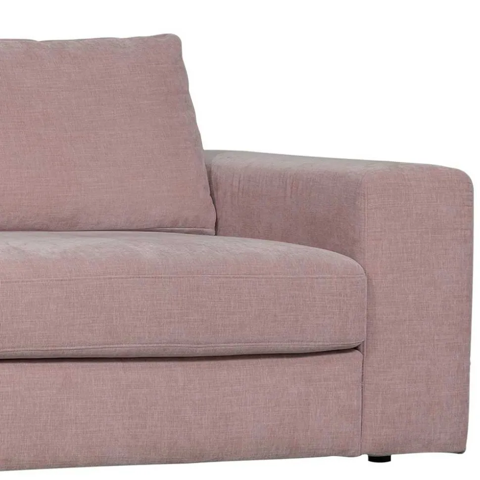Stoffsofa mit Armlehne rechts in Rosa - Jilatov