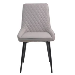 Stoffstühle in hellem Grau - Manchester (2er Set)