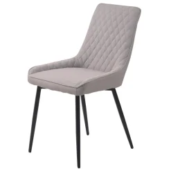 Stoffstühle in hellem Grau - Manchester (2er Set)