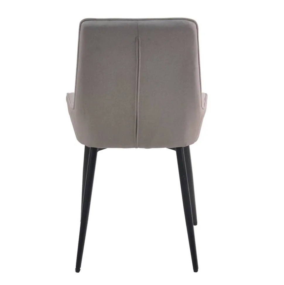 Stoffstühle in hellem Grau - Manchester (2er Set)