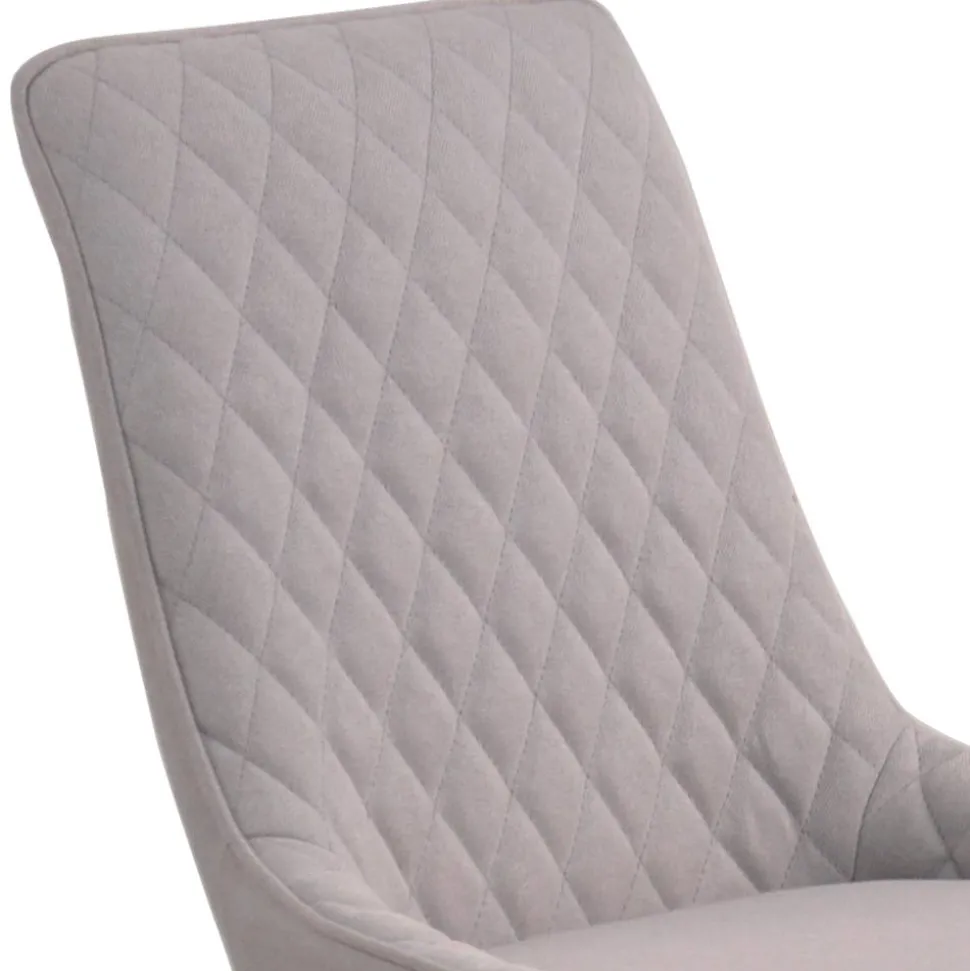 Stoffstühle in hellem Grau - Manchester (2er Set)