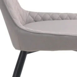 Stoffstühle in hellem Grau - Manchester (2er Set)