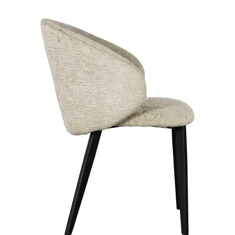 Struktursamt Polsterstühle in Beige - Hakamo (2er Set)