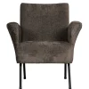 Strukturstoff Sessel in Graubraun - Lorenaru