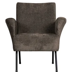 Strukturstoff Sessel in Graubraun - Lorenaru
