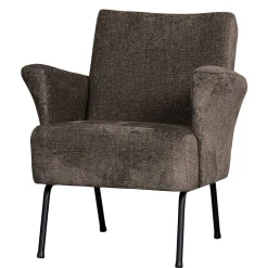 Strukturstoff Sessel in Graubraun - Lorenaru