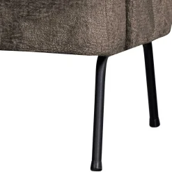 Strukturstoff Sessel in Graubraun - Lorenaru