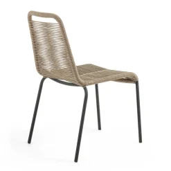 Stuhl aus Kordelgeflecht in Hellbraun - Fedora (4er Set)