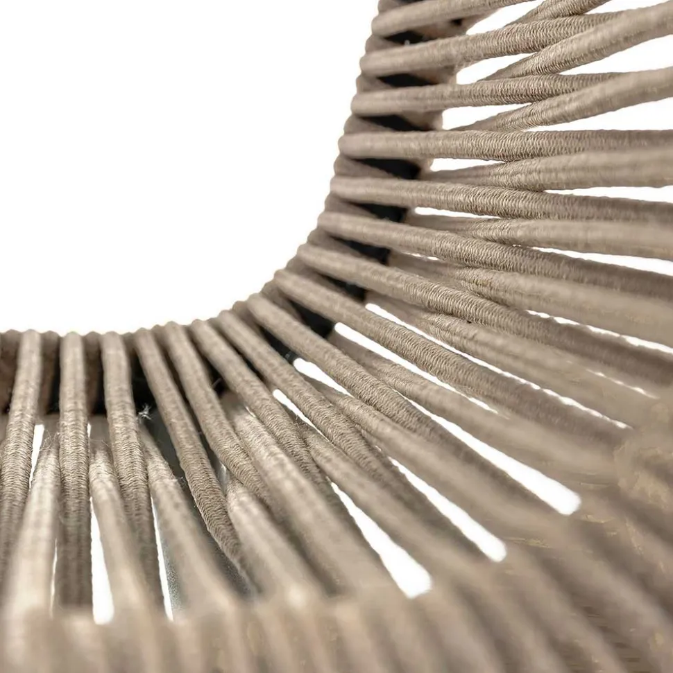 Stuhl aus Kordelgeflecht in Hellbraun - Fedora (4er Set)