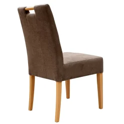 Stuhl in Taupe Microfaser - Adison (2er Set)