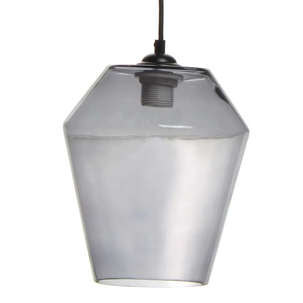 Stylische Pendelleuchte aus grauem Glas - Italo
