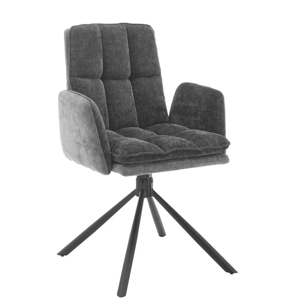 Stylischer Tischsessel auf Drehgestell - Cavan (2er Set)