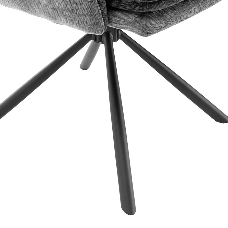 Stylischer Tischsessel auf Drehgestell - Cavan (2er Set)