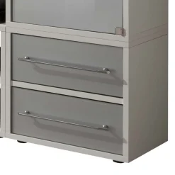 Stylisches Stauraum Möbel in Weiß & Silber - Imtrador