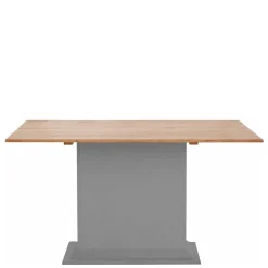 Säulen-Esstisch in Kieferfarben und Grau - Bernau