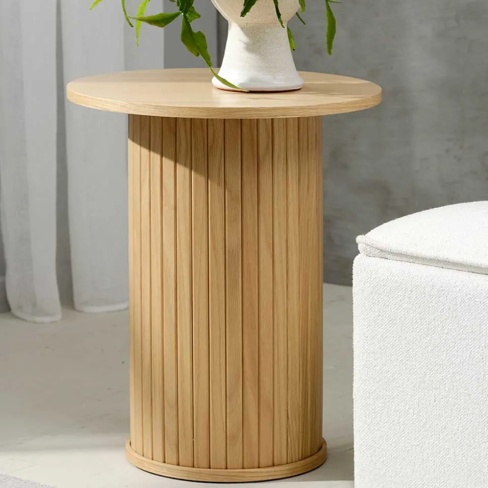 Säulentisch Beistelltisch in rundem Design - Teorina