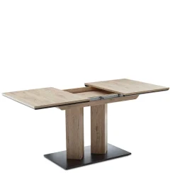 Säulentisch in Wildeiche Optik & Schwarz - Annimo