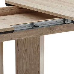 Säulentisch in Wildeiche Optik & Schwarz - Annimo