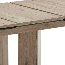 Säulentisch in Wildeiche Optik & Schwarz - Annimo