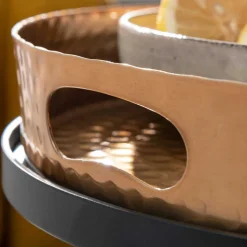 Tablett Beistelltische in Gold - Jucaras (zweiteilig)