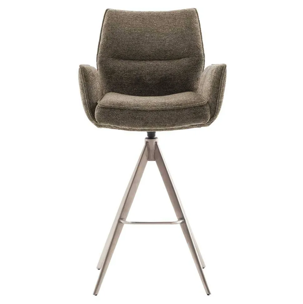 Taschenfederkern-Barstühle mit Armlehnen - Swanda (2er Set)