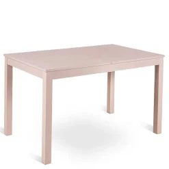 Taupefarbener Esstisch mit 2 Einlegeplatten Bino aus Holz teilmassiv