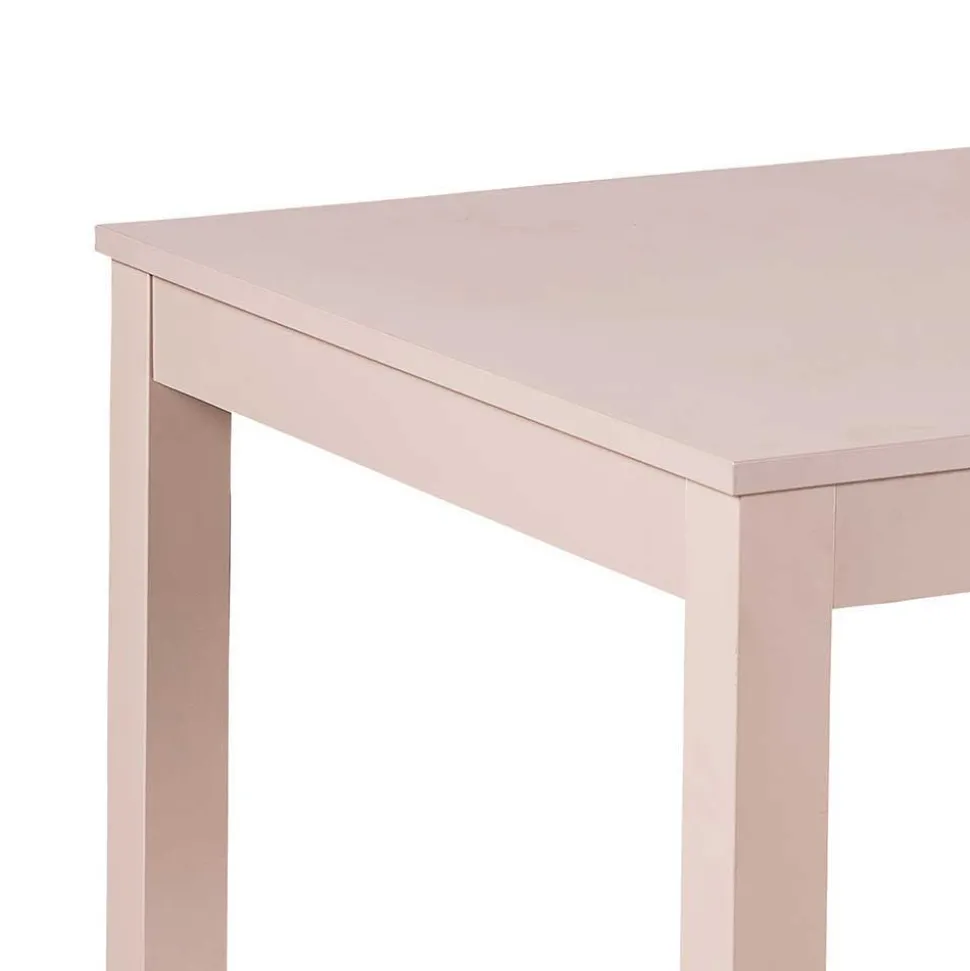 Taupefarbener Esstisch mit 2 Einlegeplatten Bino aus Holz teilmassiv