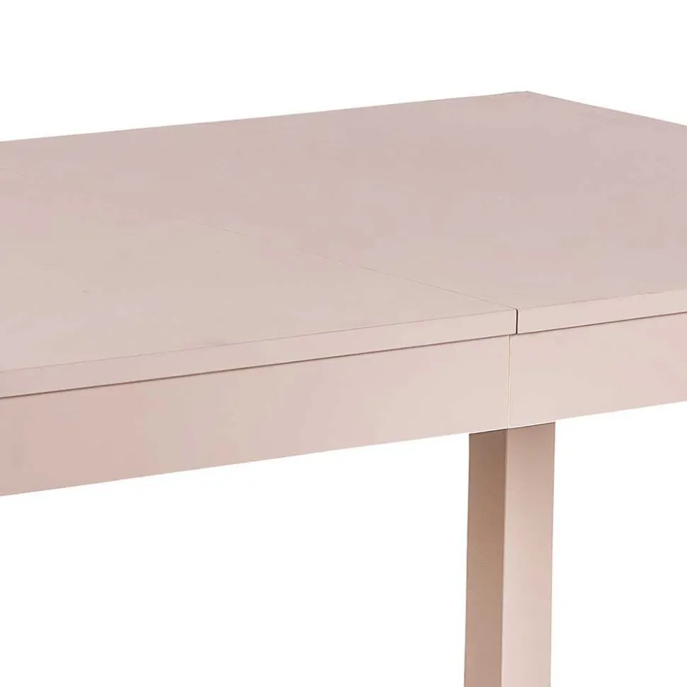 Taupefarbener Esstisch mit 2 Einlegeplatten Bino aus Holz teilmassiv