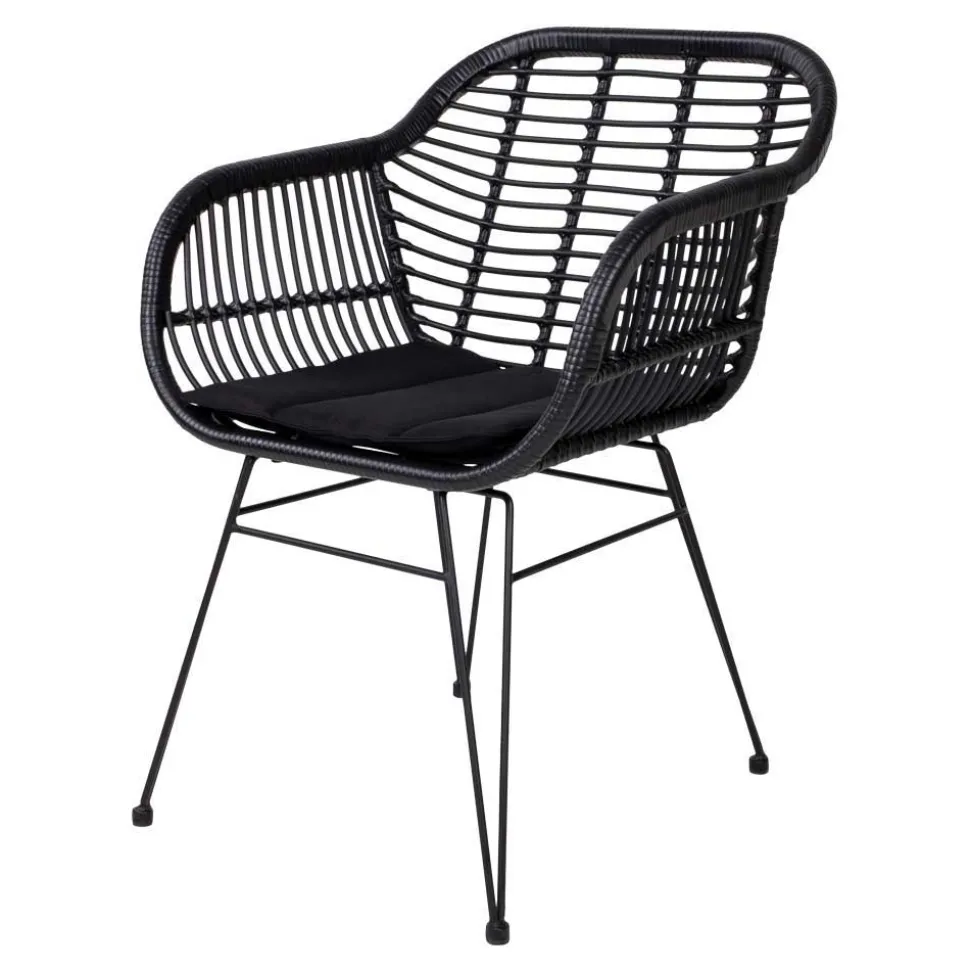 Teak Altholz Tisch & Kunstrattan Stühle - Dariofa (siebenteilig)