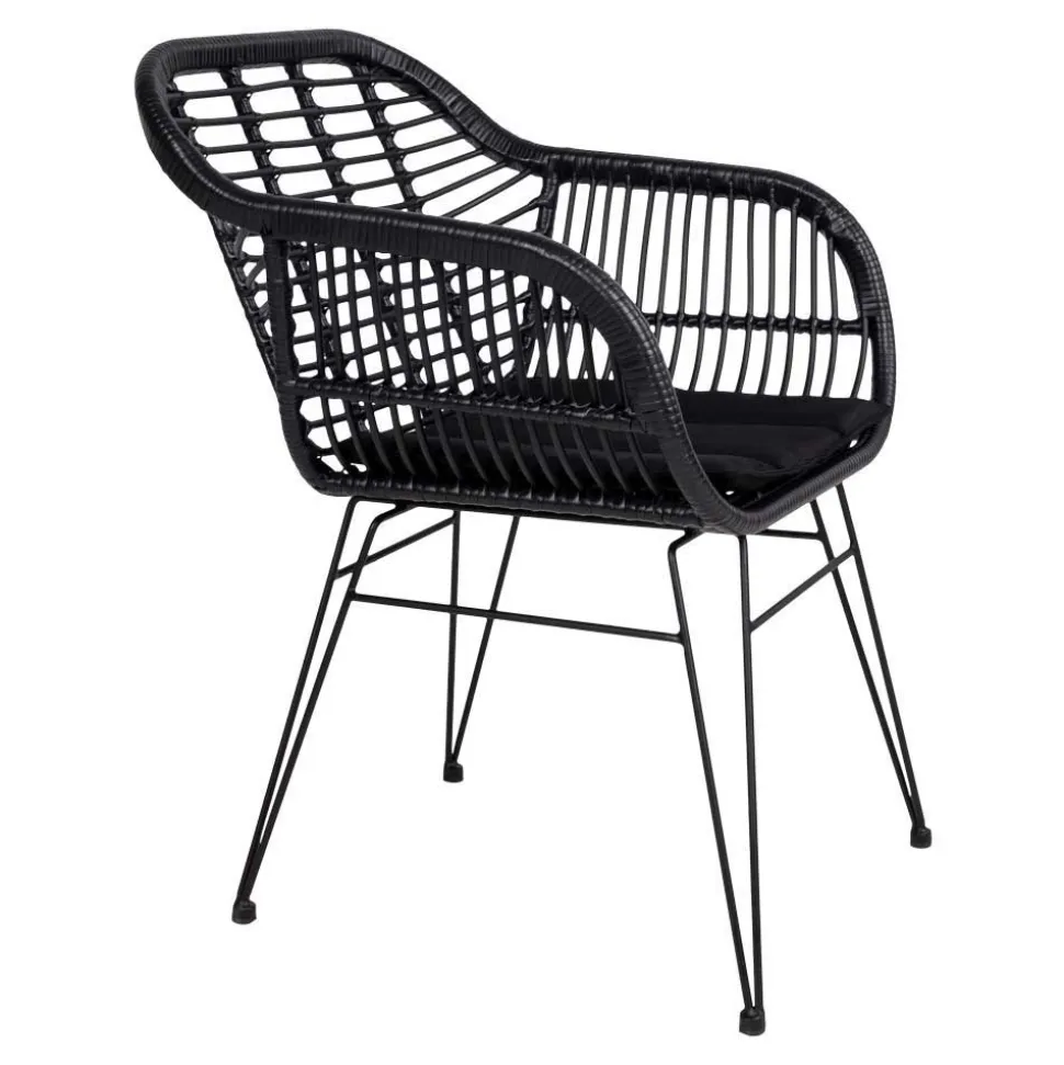 Teak Altholz Tisch & Kunstrattan Stühle - Dariofa (siebenteilig)