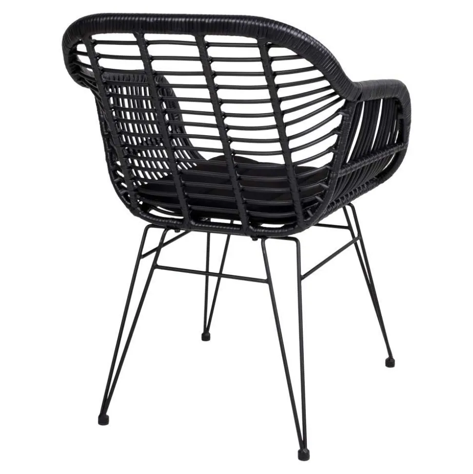 Teak Altholz Tisch & Kunstrattan Stühle - Dariofa (siebenteilig)