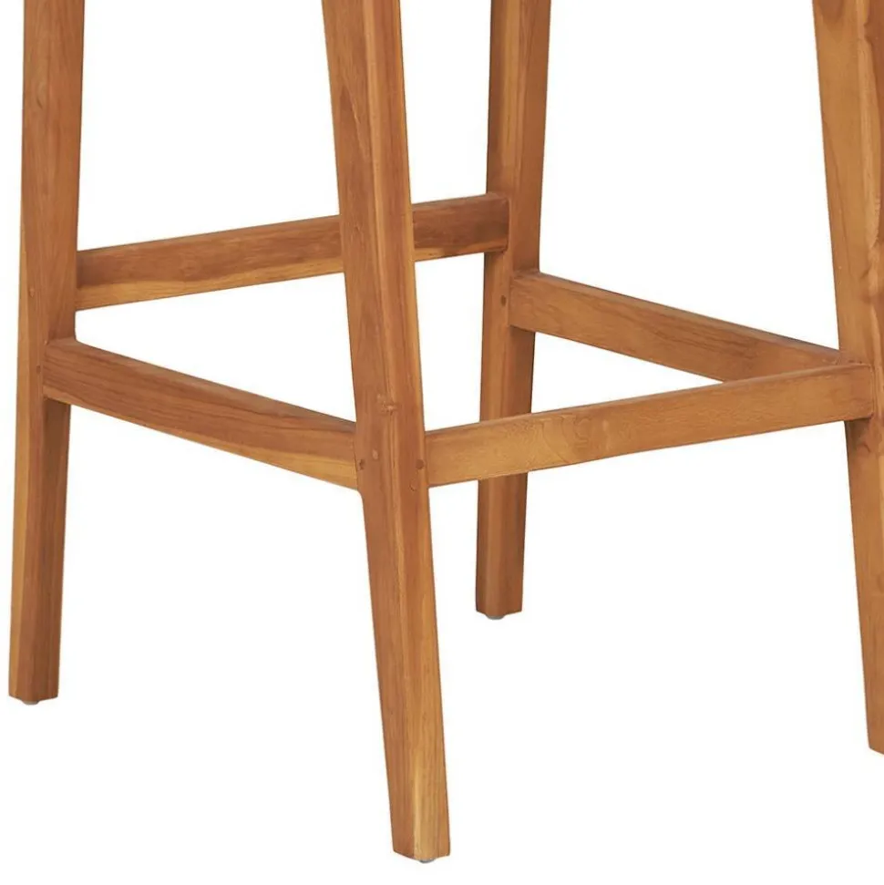 Teak Barstühle mit Kordelgeflecht - Merlan