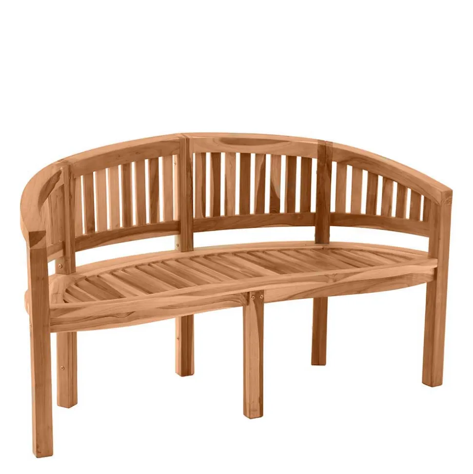 Teakholz Bananenbank für Garten 150x86x61 - Klahuma
