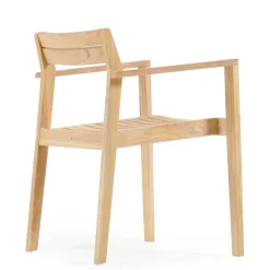 Teakholz Gartenstühle naturbelassen - Ginhopa (6er Set)