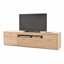 Teilmassive TV Anbauwand in Eiche - Vernella (vierteilig)