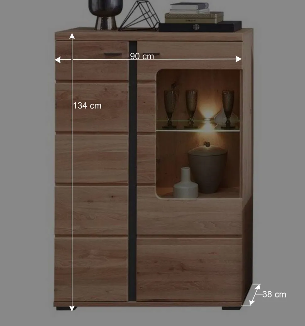 Teilmassive Wohnwand Set - Mattadore (vierteilig)