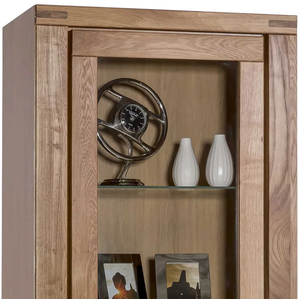 Teilmassive Wohnzimmermöbel aus Wildeiche - Maila (vierteilig)