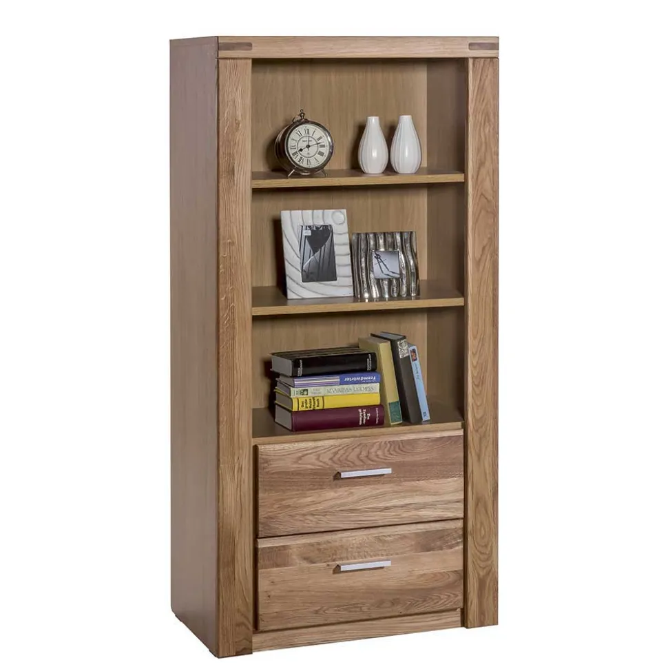 Teilmassive Wohnzimmermöbel aus Wildeiche - Maila (vierteilig)