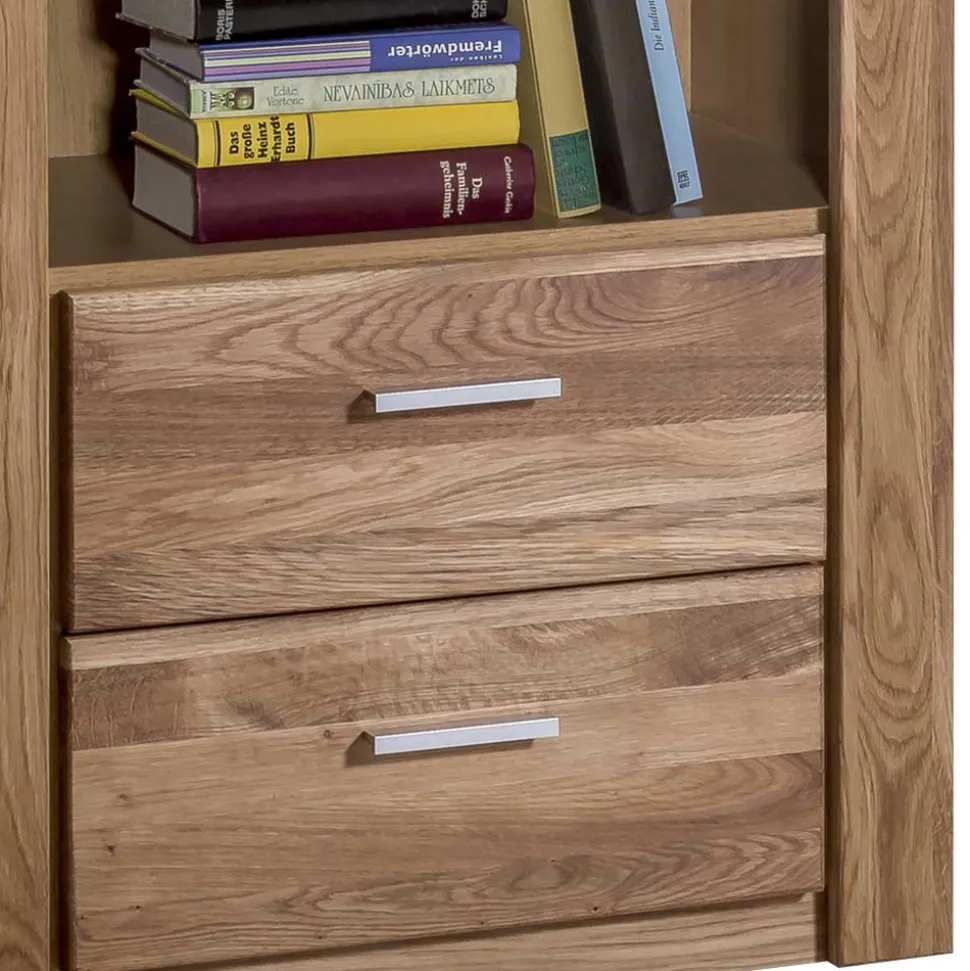 Teilmassive Wohnzimmermöbel aus Wildeiche - Maila (vierteilig)