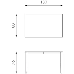 Teilmassiver Ausziehtisch Esche Cibiao in 2 Größen