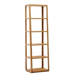 Teilmassives Regal mit fünf offenen Fächern - Mercana