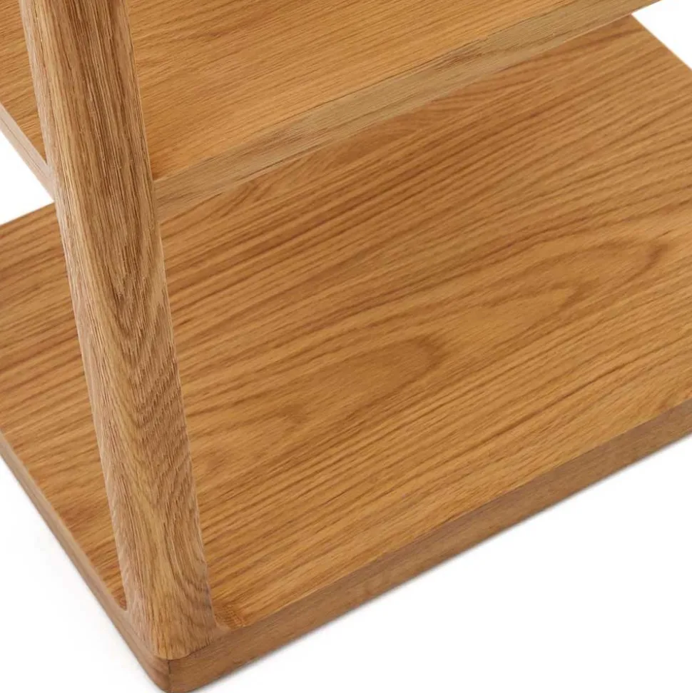 Teilmassives Regal mit fünf offenen Fächern - Mercana