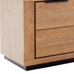 Teilmassives TV Board in Wildeiche und Schwarz - Vlacoma