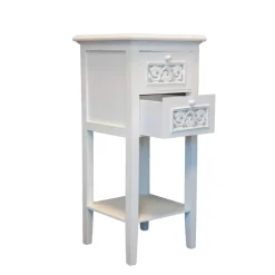 Telefontisch Diamona in Weiß