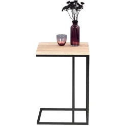 Telefontisch in Sonoma Eiche Nachbildung Paragoma & Metall Schwarz