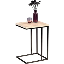 Telefontisch in Sonoma Eiche Nachbildung Paragoma & Metall Schwarz