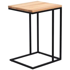 Telefontisch mit Holzplatte Kernbuche Lowes & Metallgestell Schwarz